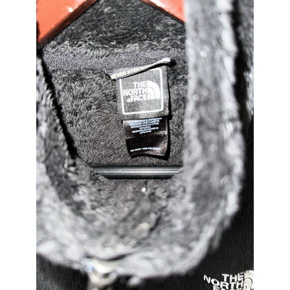 North Face Women’s SZ XS Black Fleece Teddy Osito Fuzzy Soft Sweater Zip Up EUC - Picture 2 of 4